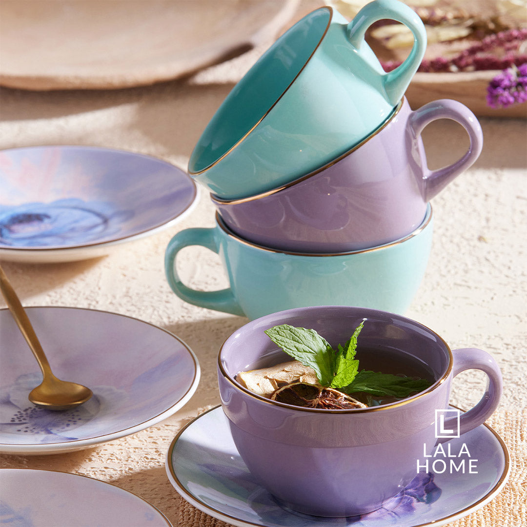 Set De Té 4 Puestos 8 Piezas 249.6ml Loreta