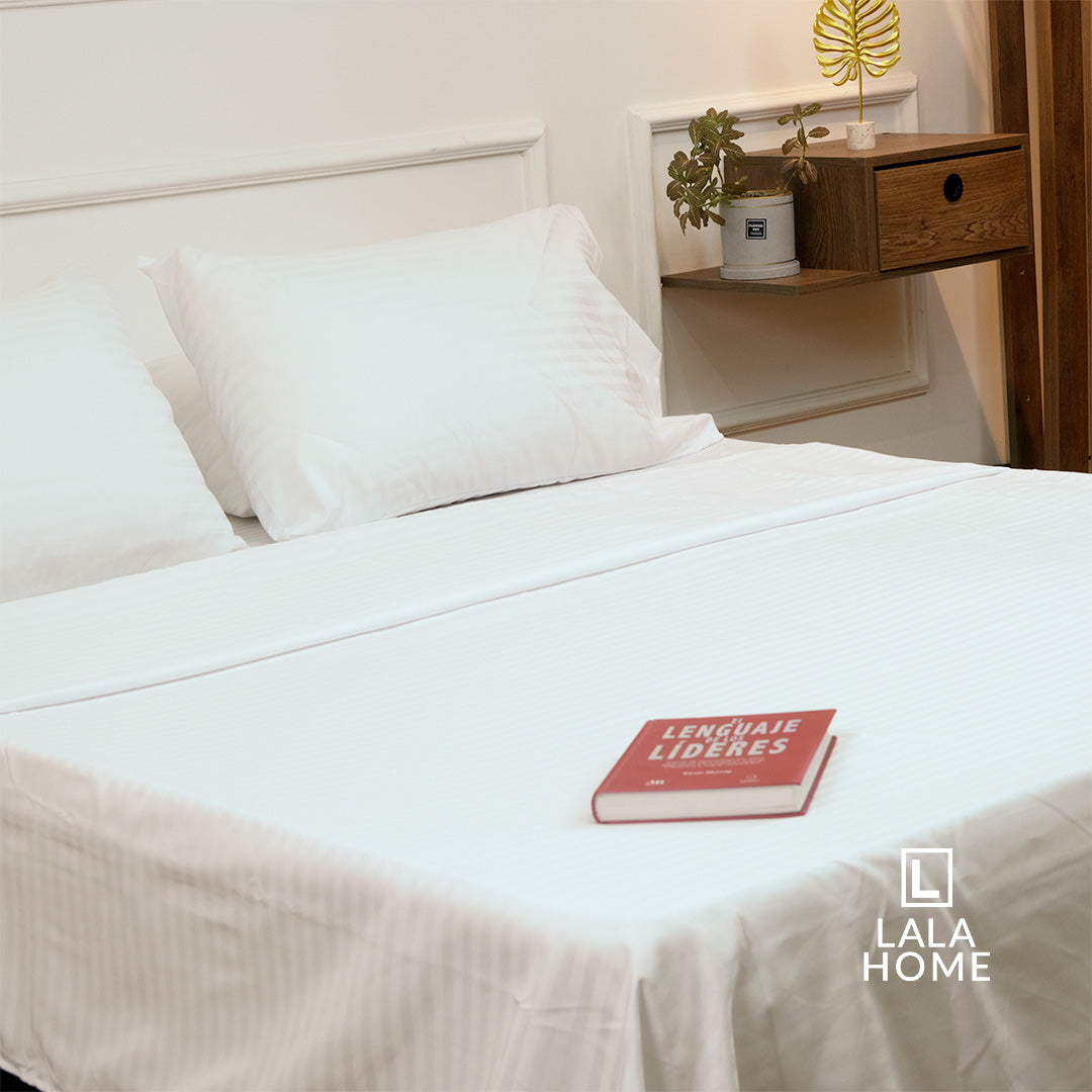 Juego De Sábanas Microesmerilada Blanco