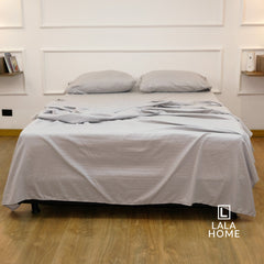 Juego De Sábana Microesmerilada Gris