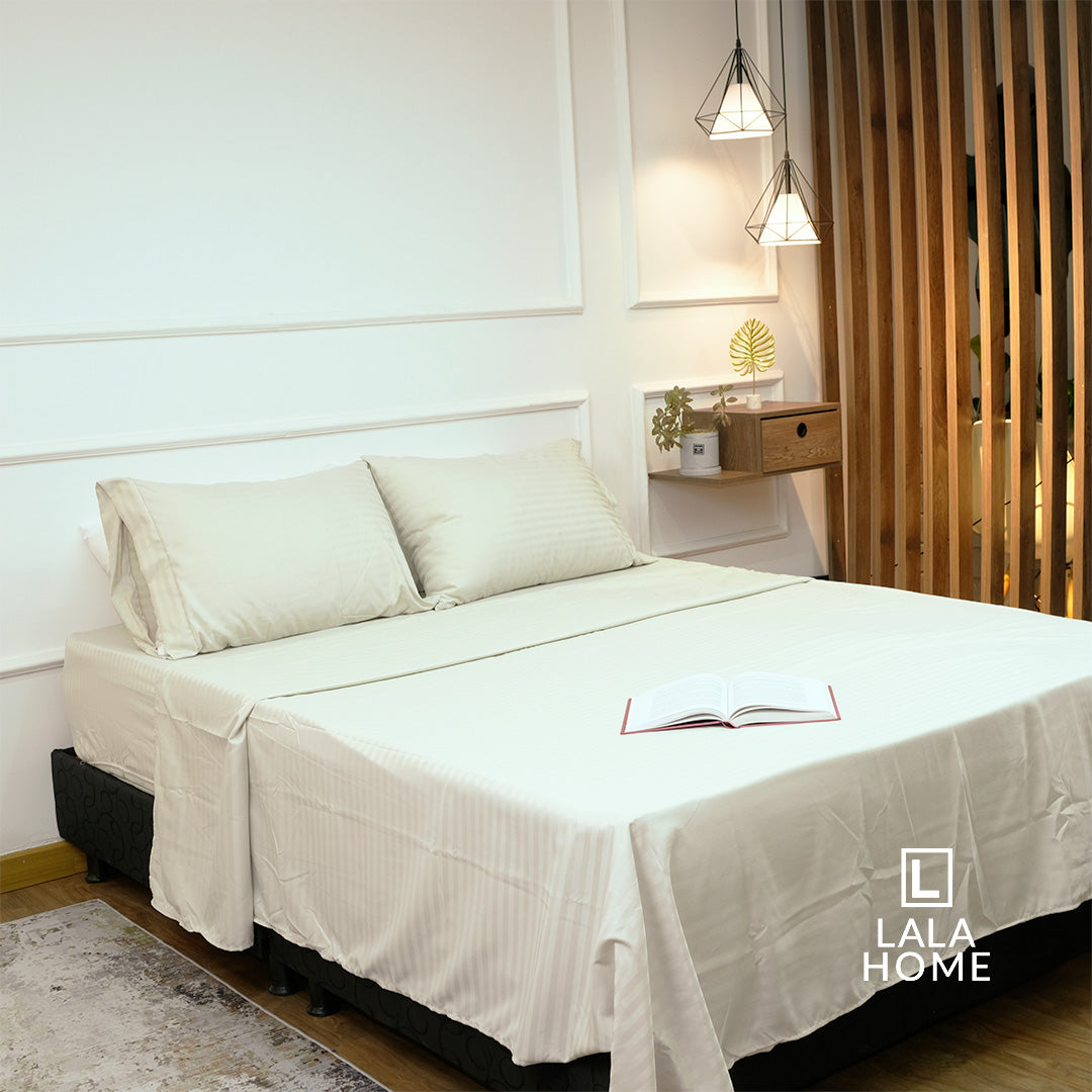 Juego de Sábanas Micro Esmeriladas Ocre Claro Lala Home