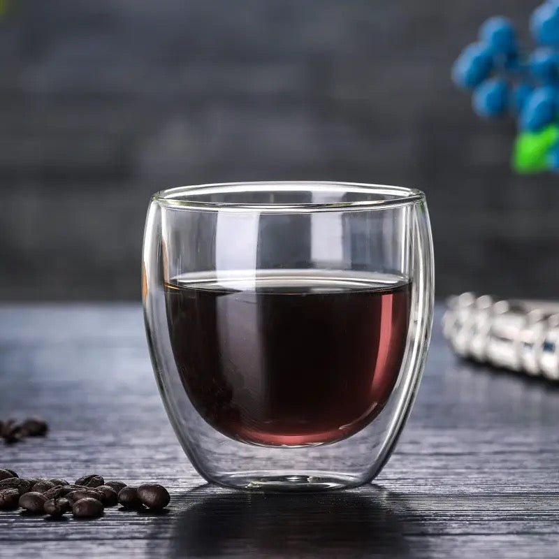 Vaso pequeño para espresso y whisky con doble pared