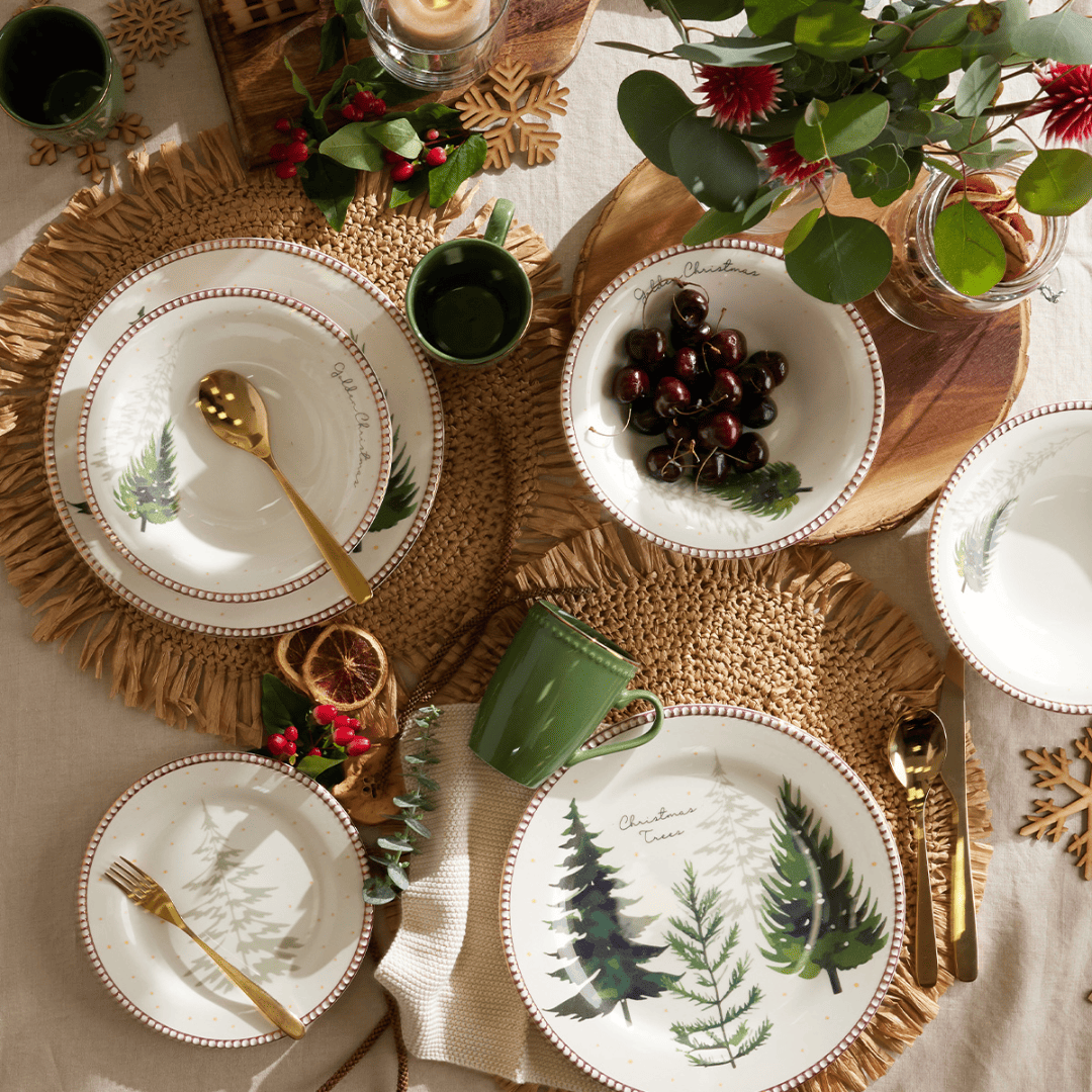 Vajilla 4-16 Christmas Trees Corona