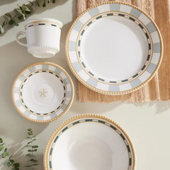 Set de vajilla Corona Génova decorada para 4 personas