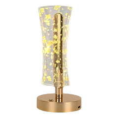 Lámpara LED de escritorio con manchas doradas 22 cm