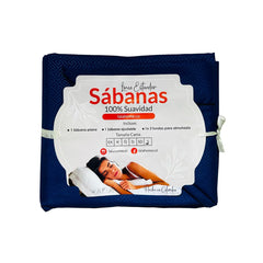 Sabana Unicolor 1.00mt Fuelle 30 (80/20) Azul Noche