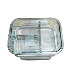 Lonchera De Vidrio 3 Compartimientos 1000 ml