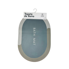 Tapete baño ovalado 40x60 cm gris