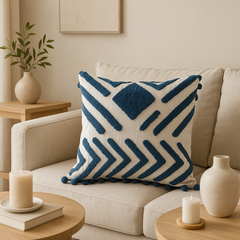 Cojín Rustic 50 T.45x45 Azul