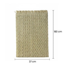 Camino De Mesa Tejido En Mimbre Beige Estilo Natural medidas grande