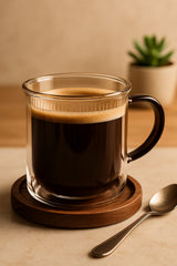 Pocillo Doble Pared 80ml Diseño Líneas Verticales