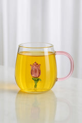 Mug Cristal Diseño 3D Rosa