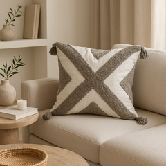 Cojín Rustic 84 T.45×45 Taupe