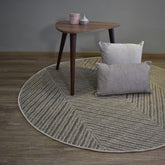 Alfombra Redonda Condesa 01 Natural Diseño Moderno