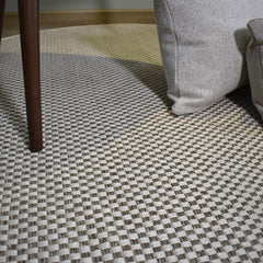 Tapete Redondo Condesa 03 Natural Diseño Texturizado