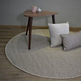 Tapete Redondo Condesa 03 Natural Diseño Texturizado