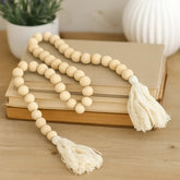 Guirnalda Decorativa Con Borlas y Flecos 90cm Estilo Natural