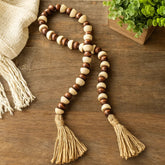 Guirnalda Decorativa Con Borlas Bicolor y Flecos 96cm