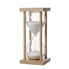 Reloj De Arena Decorativo 27cm Con Base De Madera