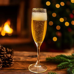 Copa Cristal 210ml Diseño Liso Borde Dorado