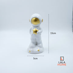 Astronauta Decorativo 14cm Blanco En Cerámica Lafe