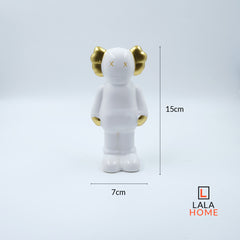 Figura Decorativa Kaws 15cm Blanco En Cerámica