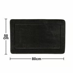 Tapete de Baño Bari Suave y Antideslizante 50x80cm Negro medidas