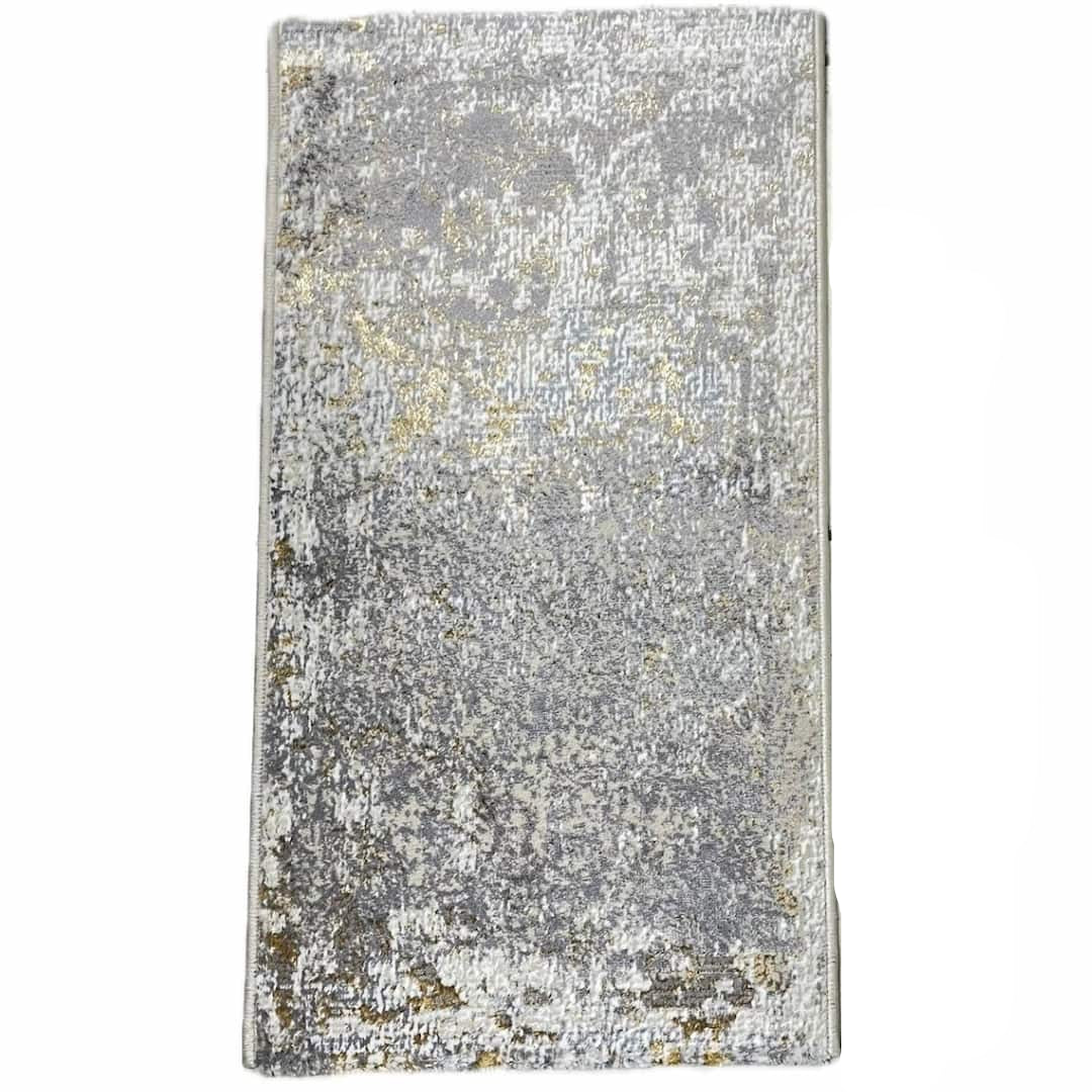 Tapete Alfombra Para Sala Suave y Elegante Zenda 50x90cm Gris