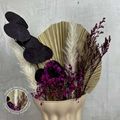 Follaje Decorativo Pampas Bohemias Tipo Ramo Morada