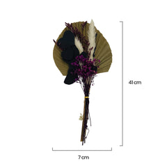 Follaje Decorativo Pampas Bohemias Tipo Ramo Morada