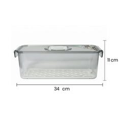 Organizador De Nevera Con Tapa En Acrílico 9 × 34 × 11cm medidas
