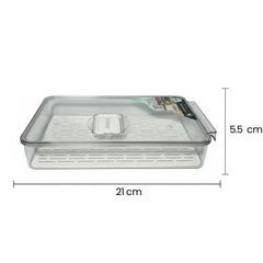 Organizador De Nevera Con Tapa En Acrílico 21 × 32.5 × 5.5cm medidas