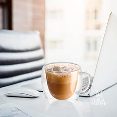 Pocillo Café Doble Fondo 250ml Vidrio