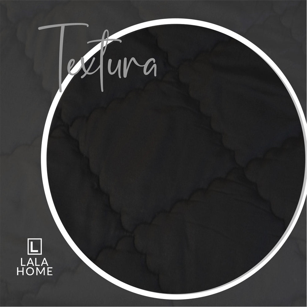 Plumón Negro Funda Acolchada Lala Home