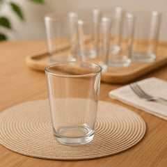 Set 6 Vasos Vidrio Liso 280 ml | Lala Home Colombia