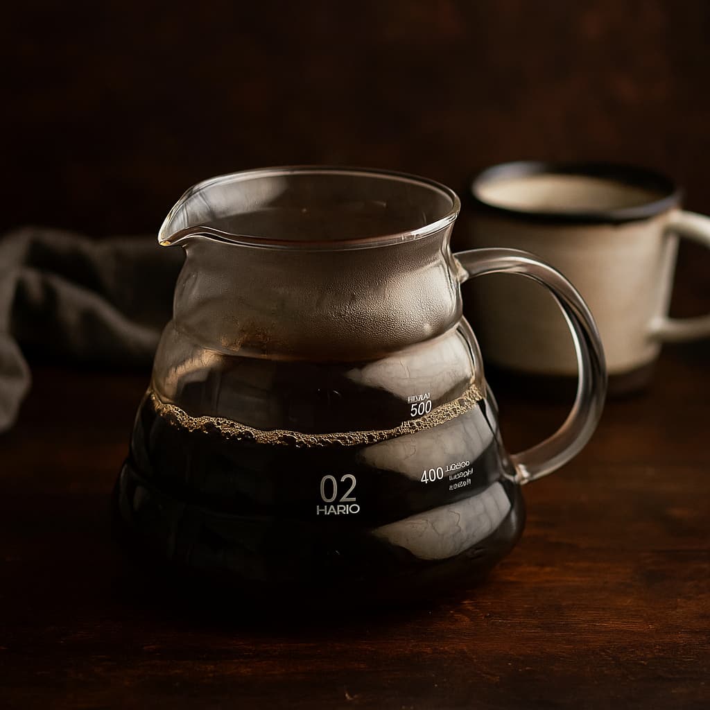 Jarra de vidrio borosilicato para café sin tapa de 600ml