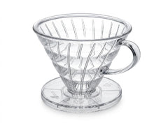Gotero manual V60 de borosilicato transparente de 9 cm