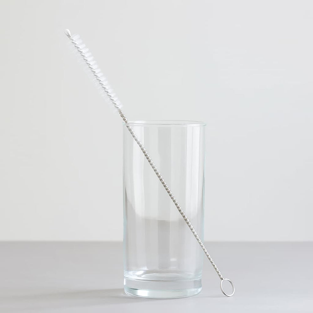 Escobillón en acero inoxidable para limpiar pitillos reutilizables