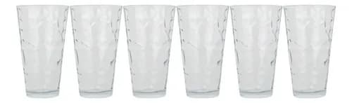 Vasos decorativos de vidrio 360 ml con relieve diamante floral