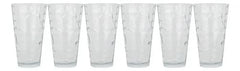 Vasos decorativos de vidrio 360 ml con relieve diamante floral