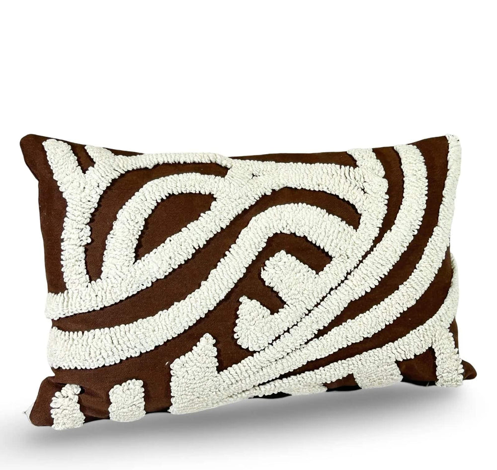 Cojín Mocca Praga Rectangular marrón 28x50