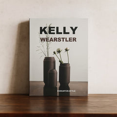 Libro decorativo con portada Kelly Wearstler, estilo moderno 15x21 cm.