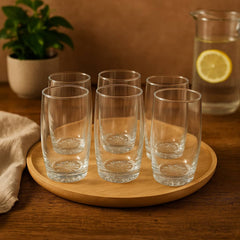 Set 6 Vasos Vidrio Liso 385 ml | Lala Home Colombia