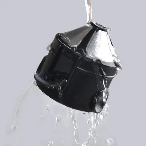 Filtro de café negro reutilizable de plástico para café molido