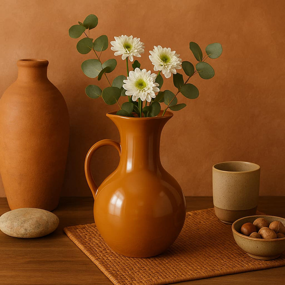 Jarrón Ánfora Persa Tierra Viva 12x30x12 cm | Lala Home Colombia