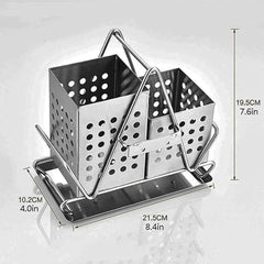 Escurridor De Cubiertos Doble Metálico