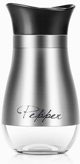 Salero Y Pimentero Cromado 90ml Plateado Con Negro | Lala Home Colombia