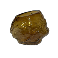 Florero Cristal 22cm Piedra Thal Amarillo