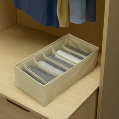 Organizador De Ropa Rectangular x6 Compartimientos En Lino