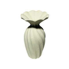 Florero De Cerámica Tipo Botella Blanco 