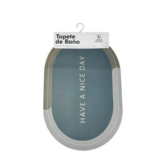 Tapete baño ovalado 40×60 cm gris vista superior